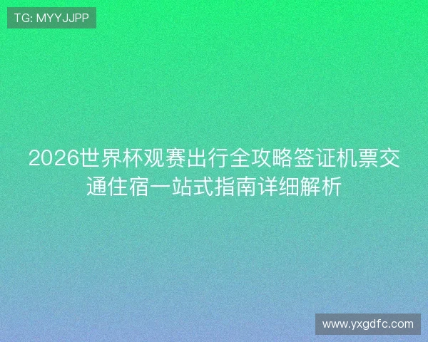 2026世界杯观赛出行全攻略签证机票交通住宿一站式指南详细解析